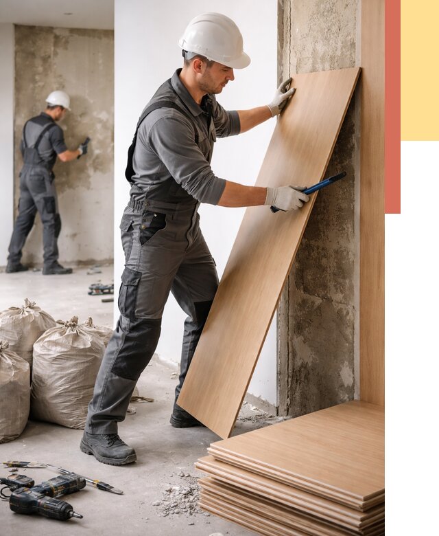 Демонтаж стеновых панелей в Луге от 3609 руб. за м² быстро и недорого | ОТДЕЛОЧНИК-Лга