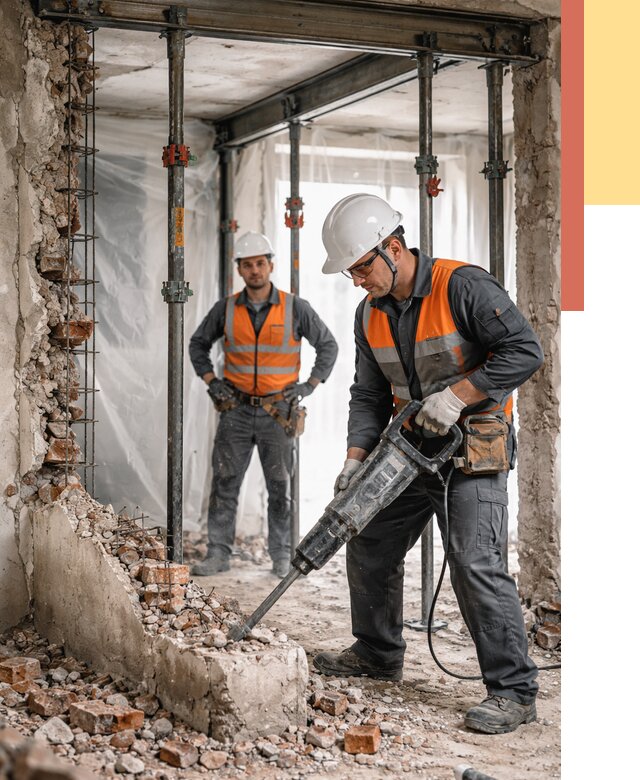 Снос несущих стен в Луге от 10568 руб. — демонтаж несущей стены под ключ | ОТДЕЛОЧНИК-Лга