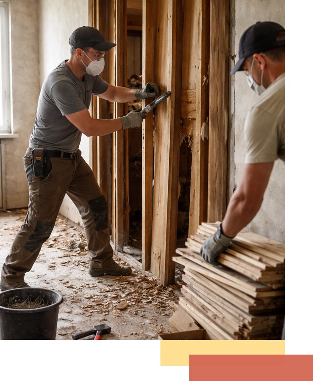 Демонтаж деревянных перегородок в Луге быстро и аккуратно