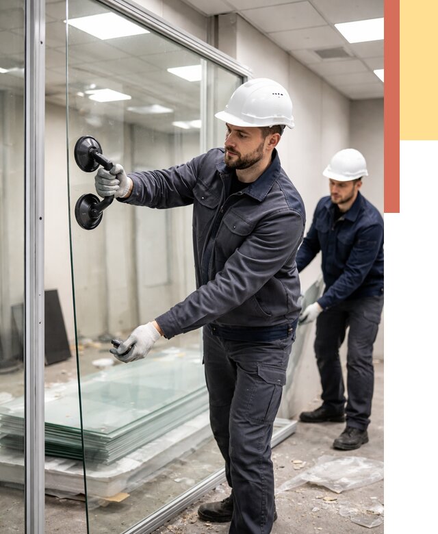 Демонтаж стеклянных перегородок в Луге от 3299 руб. — быстро и недорого | ОТДЕЛОЧНИК-Лга