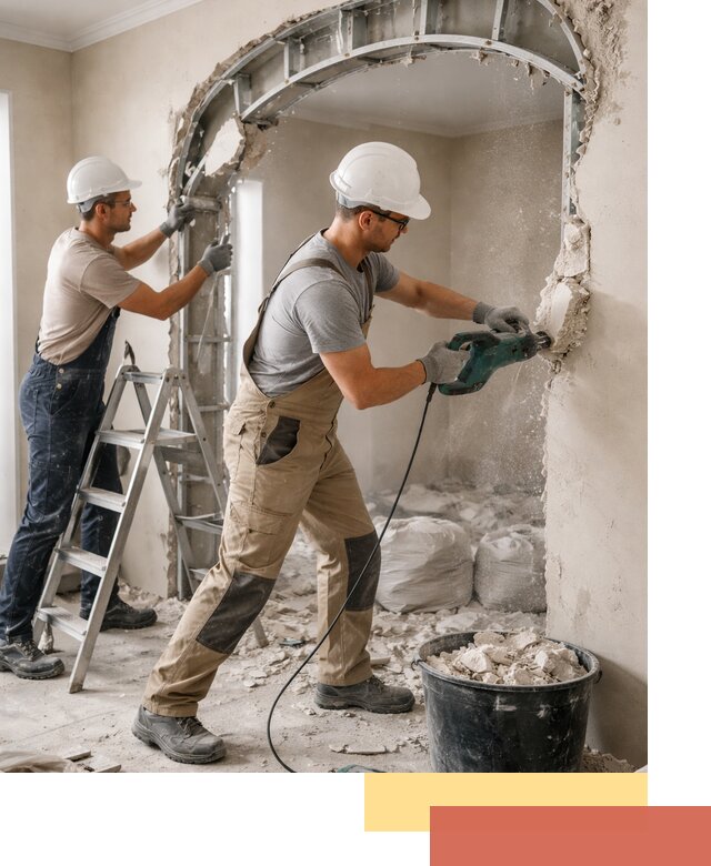 Демонтаж гипсокартонной арки в Луге быстро и аккуратно