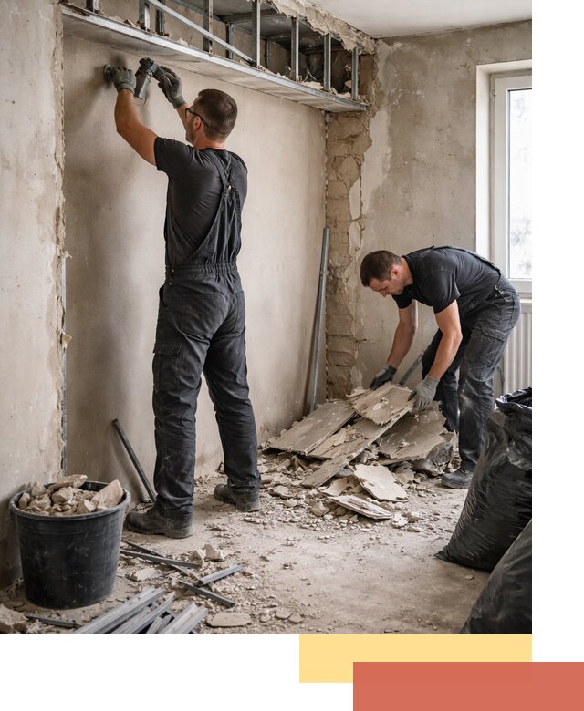 Демонтаж короба из гипсокартона в Луге быстро и аккуратно