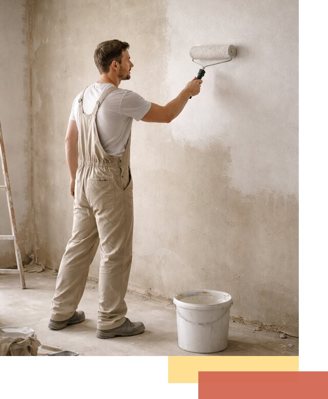 Грунтовка стен под отделку в Луге профессиональным раствором
