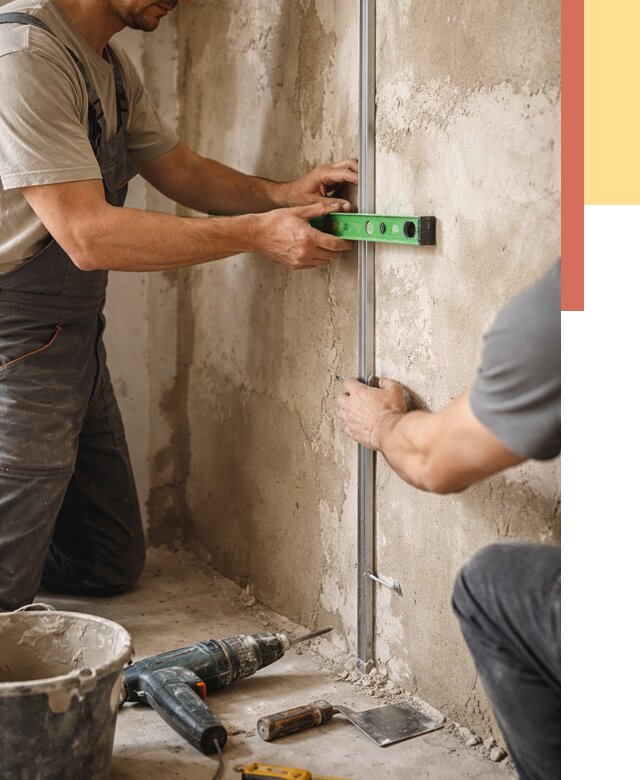 Установка штукатурных маяков в Луге от 7217 руб. — быстро и недорого | ОТДЕЛОЧНИК-Лга