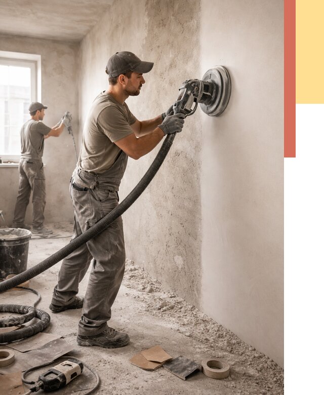 Шлифовка стен в Луге от 1237 руб/м2 — быстро и недорого | ОТДЕЛОЧНИК-Лга