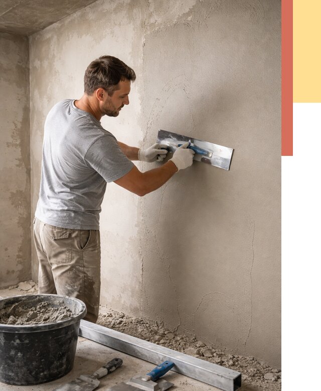 Штукатурка стен без маяков в Луге от 7423 руб/м2 — услуги и цена | ОТДЕЛОЧНИК-Лга