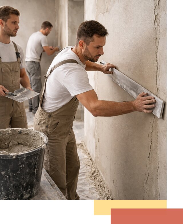 Штукатурка стен без маяков в Луге быстро и качественно