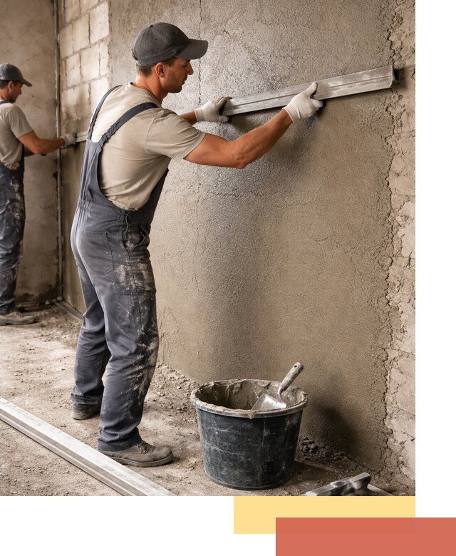 Штукатурка стен цементно-песчаная в Луге профессионально
