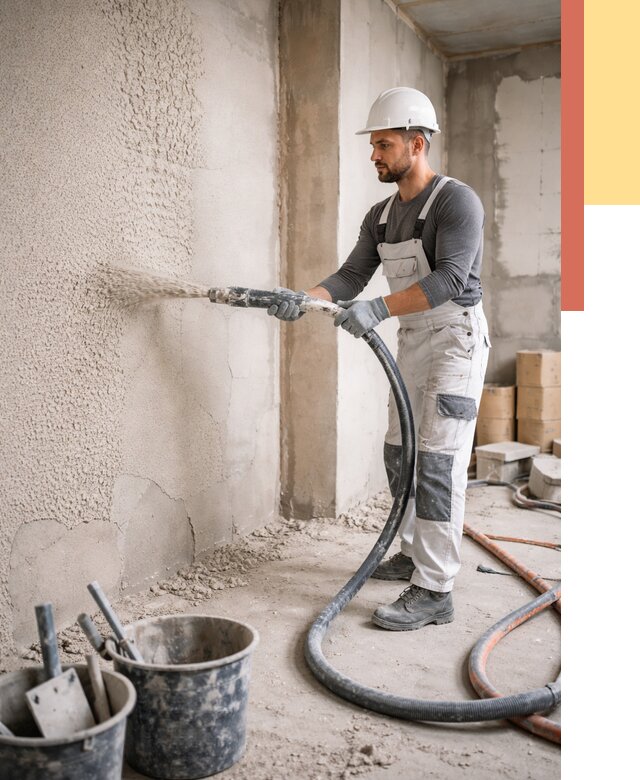 Машинная штукатурка стен в Луге под ключ от 6702 руб./м2 | ОТДЕЛОЧНИК-Лга