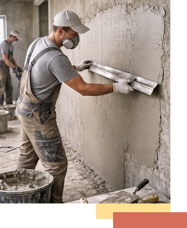 Штукатурка бетонных стен в Луге качественно и долговечно