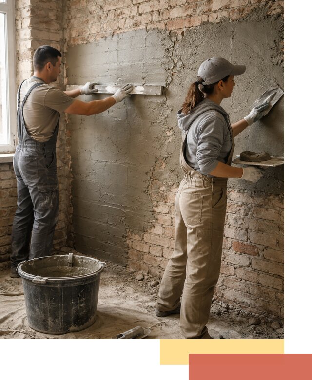 Штукатурка кирпичных стен в Луге — качественно и надежно