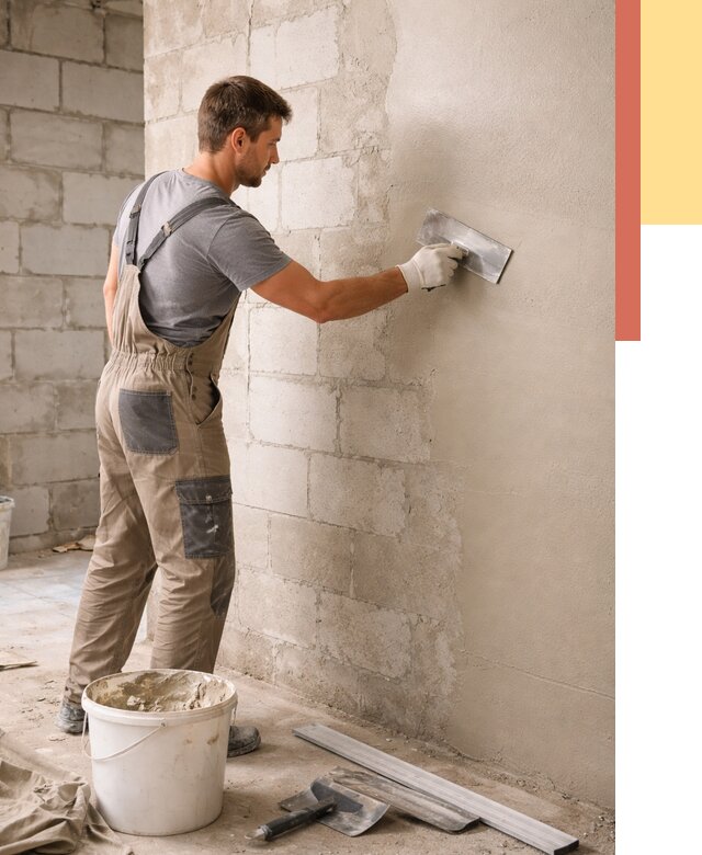 Штукатурка стен из газобетона в Луге от 2165 руб./м2 — быстро и недорого | ОТДЕЛОЧНИК-Лга