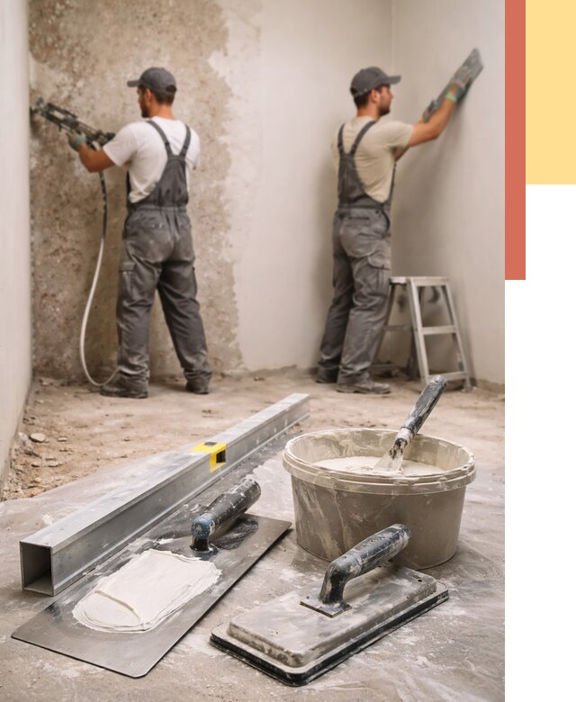 Штукатурка стен под обои в Луге от 4640 руб./м2 — выравнивание под обои | ОТДЕЛОЧНИК-Лга