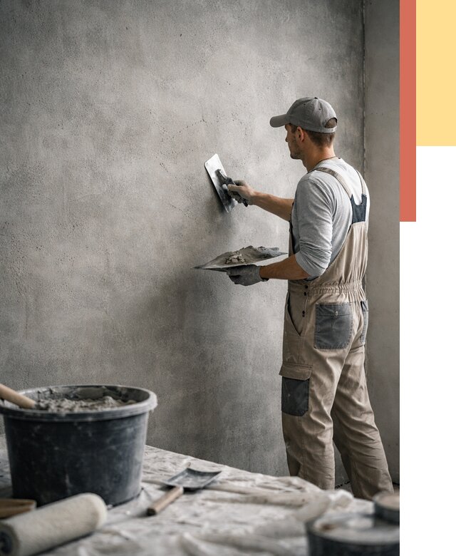 Декоративная штукатурка под бетон в Луге от 2578 руб./м² — нанесение под ключ | ОТДЕЛОЧНИК-Лга