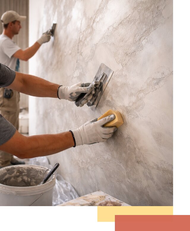 Декоративная штукатурка под мрамор в Луге для стен и потолков