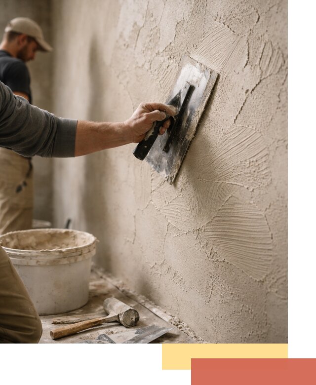 Фактурная штукатурка стен в Луге — монтаж, отделка, реставрация