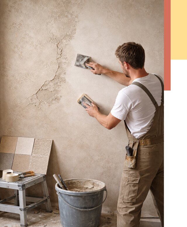 Ремонт декоративной штукатурки в Луге от 4640 руб. под ключ | ОТДЕЛОЧНИК-Лга