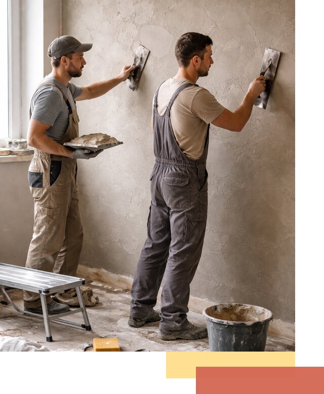 Ремонт декоративной штукатурки и восстановление фактуры в Луге