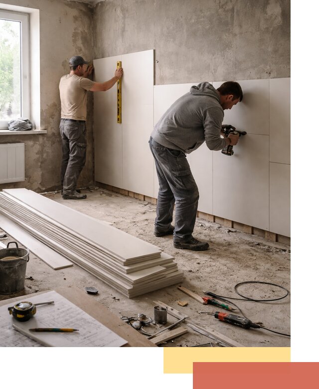 Монтаж ПВХ панелей на стены в Луге качественно и быстро