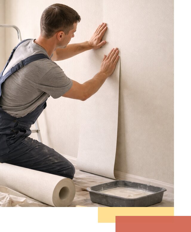 Поклейка флизелиновых обоев в Луге качественно и быстро