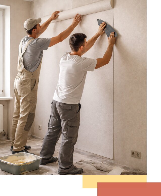 Поклейка виниловых обоев в Луге профессионально и качественно