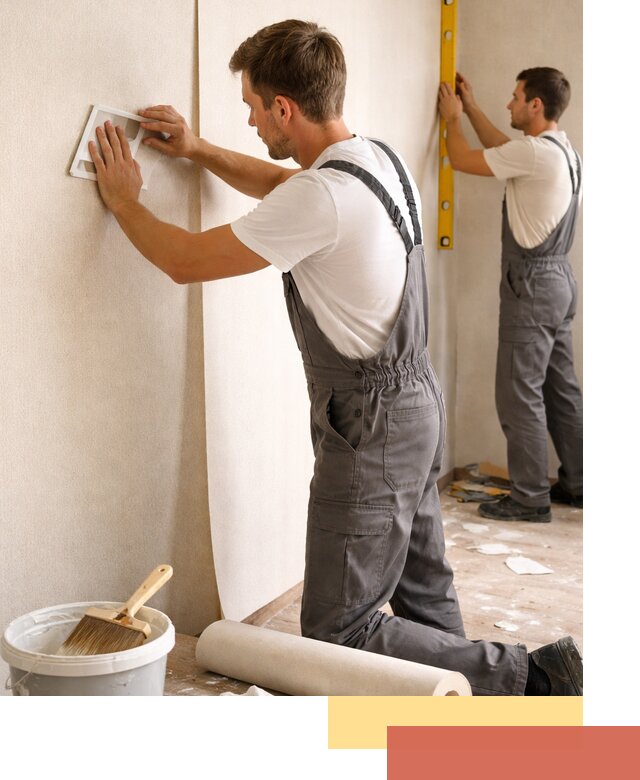 Поклейка бумажных обоев в Луге качественно и недорого