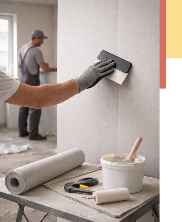 Поклейка обоев под покраску в Луге от 3609 руб. за м2 | ОТДЕЛОЧНИК-Лга