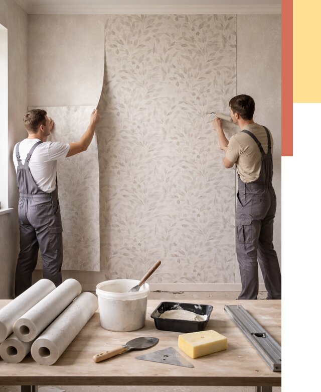 Поклейка обоев с подбором рисунка в Луге от 3609 руб. | ОТДЕЛОЧНИК-Лга - быстро и недорого