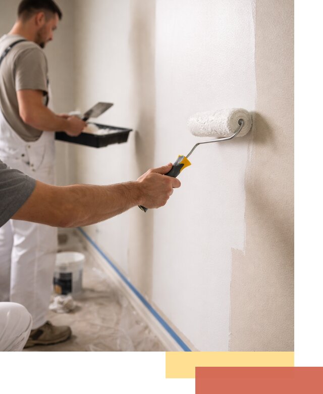 Покраска стен акриловой краской профессионально в Луге