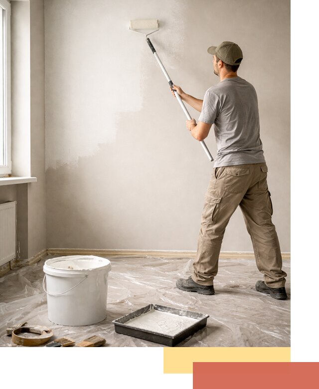 Покраска стен латексной краской в Луге качественно и быстро