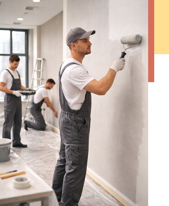 Покраска стен в офисе в Луге от 8764 руб. — быстро и недорого | ОТДЕЛОЧНИК-Лга