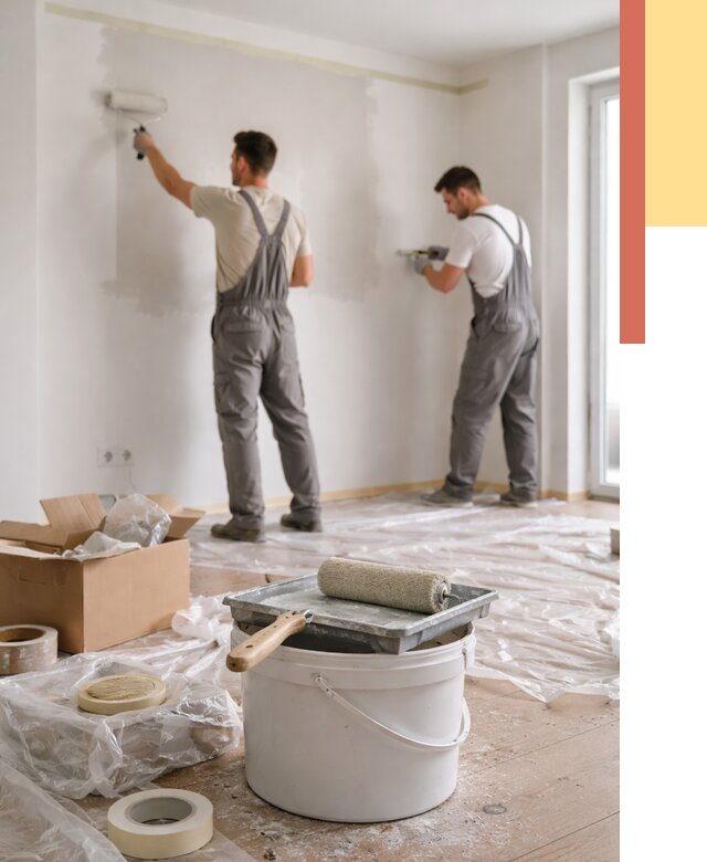 Покраска стен в квартире в Луге от 2578 руб/м2 — быстро и недорого | ОТДЕЛОЧНИК-Лга