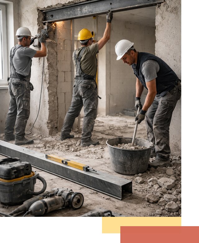 Создание проемов в стенах и несущих конструкциях в Луге