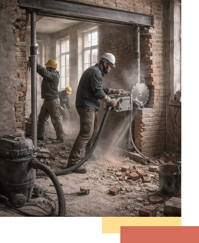 Прорезка проема в стене под дверной или оконный проем в Луге