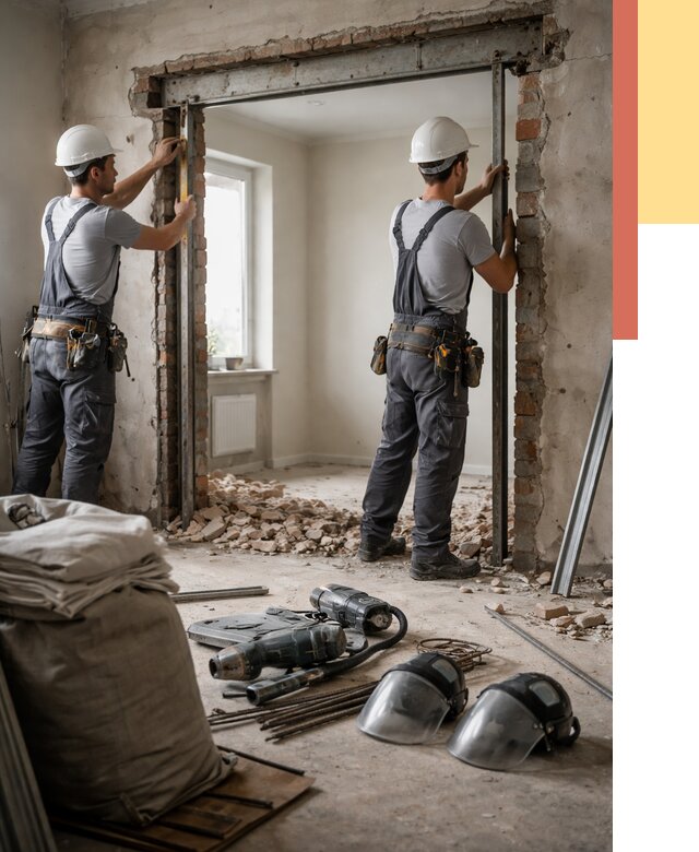 Расширение дверного проема в Луге от 12888 руб. под ключ | ОТДЕЛОЧНИК-Лга