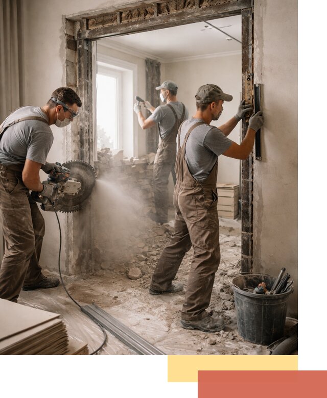 Расширение дверного проема под установку новой двери в Луге