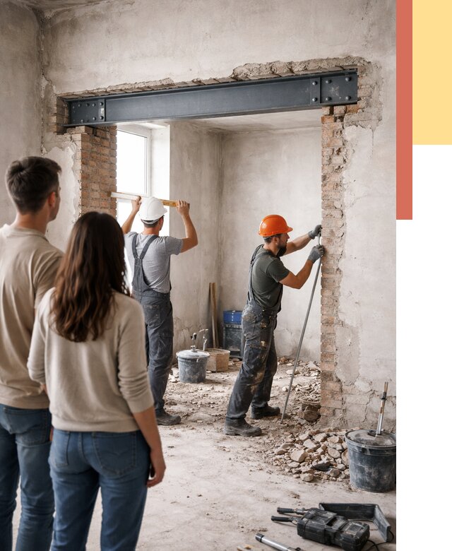 Усиление проема в стене в Луге от 9795 руб. — усиление дверного проема металлоконструкцией | ОТДЕЛОЧНИК-Лга