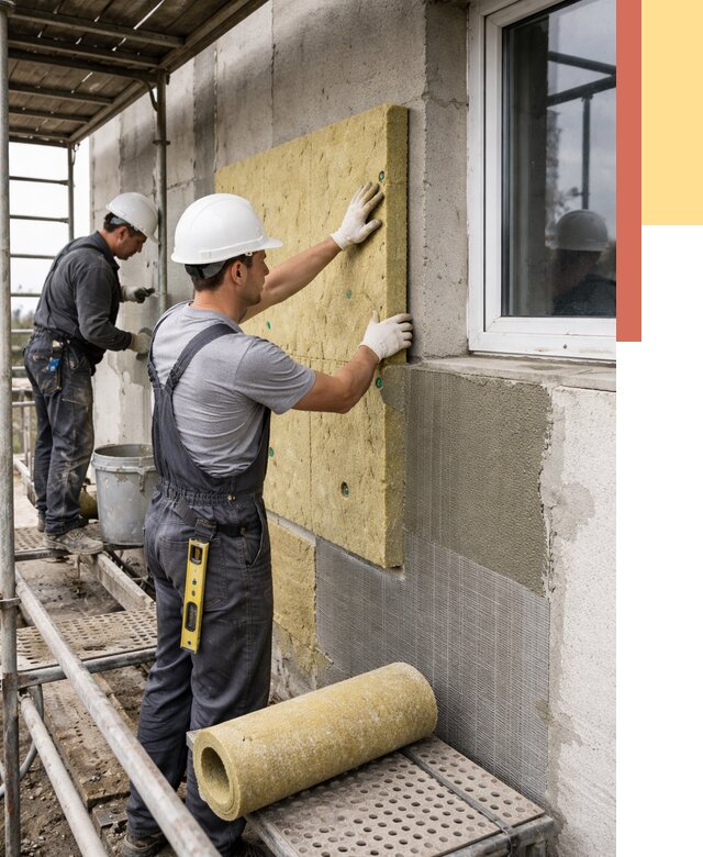 Утепление стен в Луге от 4433 руб. под ключ — быстро и недорого | ОТДЕЛОЧНИК-Лга