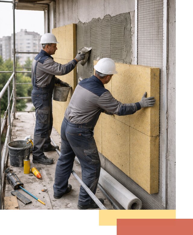 Утепление стен зданий и домов в Луге качественно и надежно