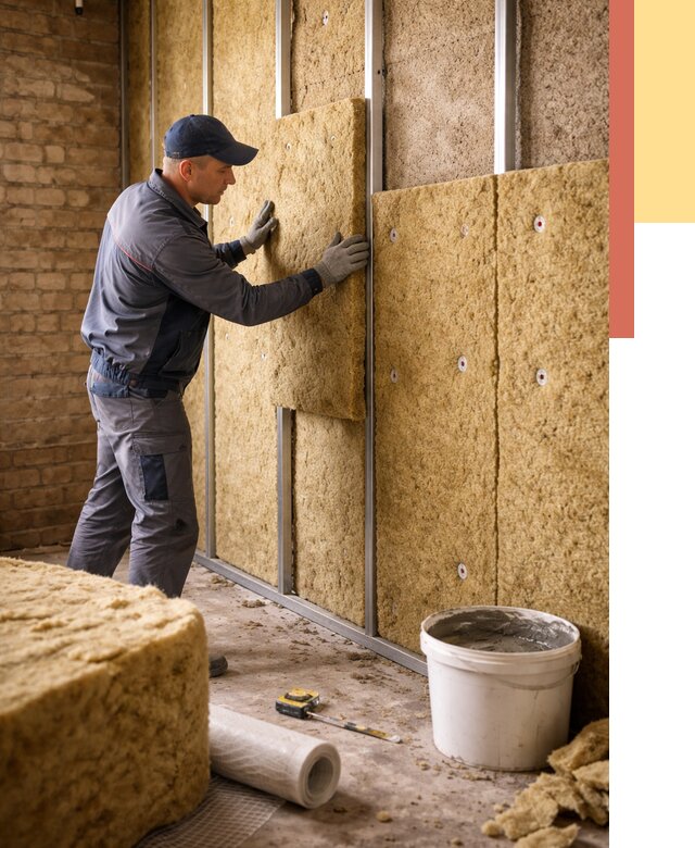 Утепление стен минватой в Луге от 1392 руб./м2 — недорого и быстро | ОТДЕЛОЧНИК-Лга