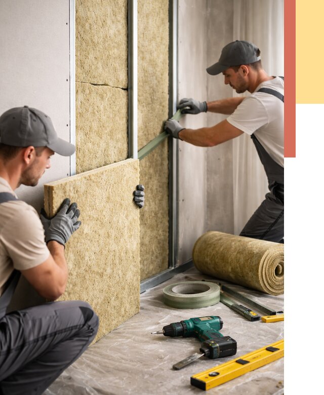 Шумоизоляция стен в Луге под ключ от 1907 руб. | ОТДЕЛОЧНИК-Лга