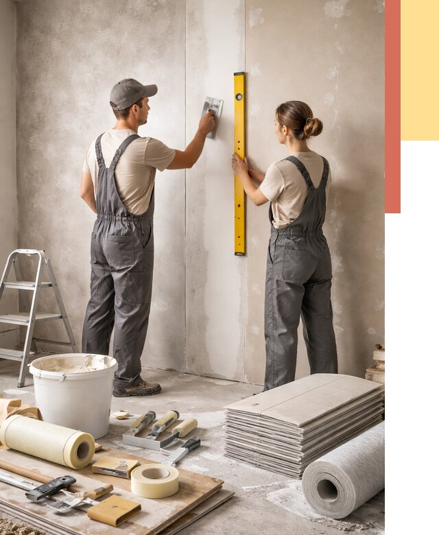 Отделка стен в Луге от 1547 руб/м² — недорого, быстро, под ключ | ОТДЕЛОЧНИК-Лга