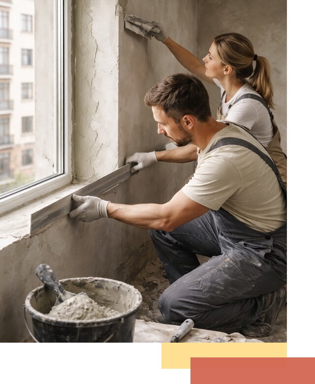 Штукатурка откосов дверей и окон профессионально в Луге