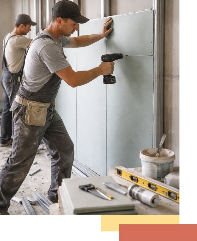 Кладка влагостойких перегородок ПГП в Луге