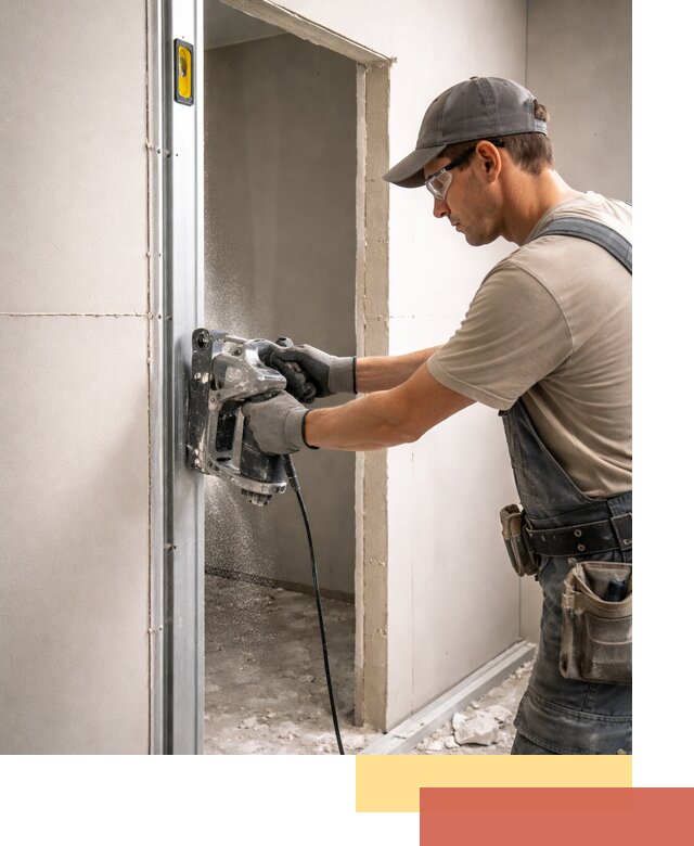 Устройство дверного проема в перегородке в Луге