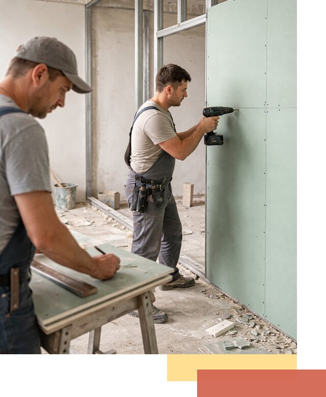 Перегородки из влагостойкого гипсокартона под ключ в Луге