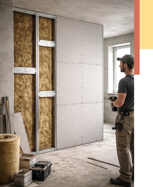 Усиленная перегородка под навеску в Луге от 13197 руб. — монтаж под ключ | ОТДЕЛОЧНИК-Лга