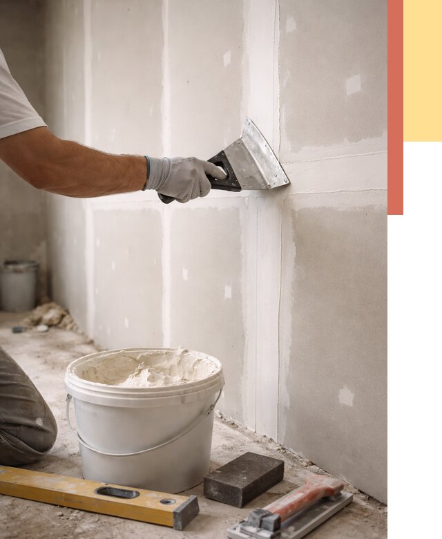 Шпаклевка перегородок из гипсокартона в Луге от 2578 руб. — услуги ОТДЕЛОЧНИК-Лга