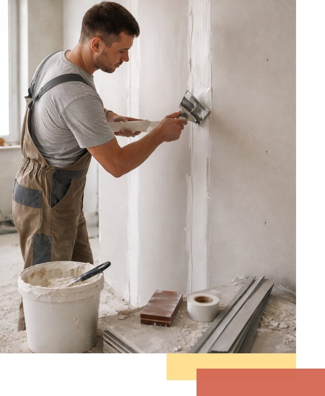 Шпаклевка перегородок из гипсокартона в Луге качественно и быстро