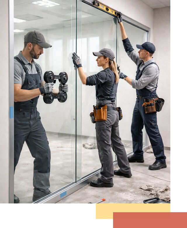 Профессиональный монтаж стеклянных перегородок в Луге